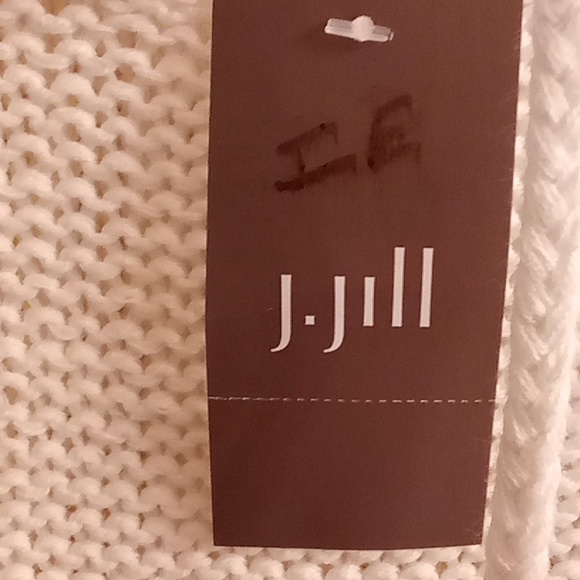 NEW J. Jill Boho Hippie Winter Fall Sz L Long Sleeves Cream Color Sweater C26 P - Picture 12 of 13